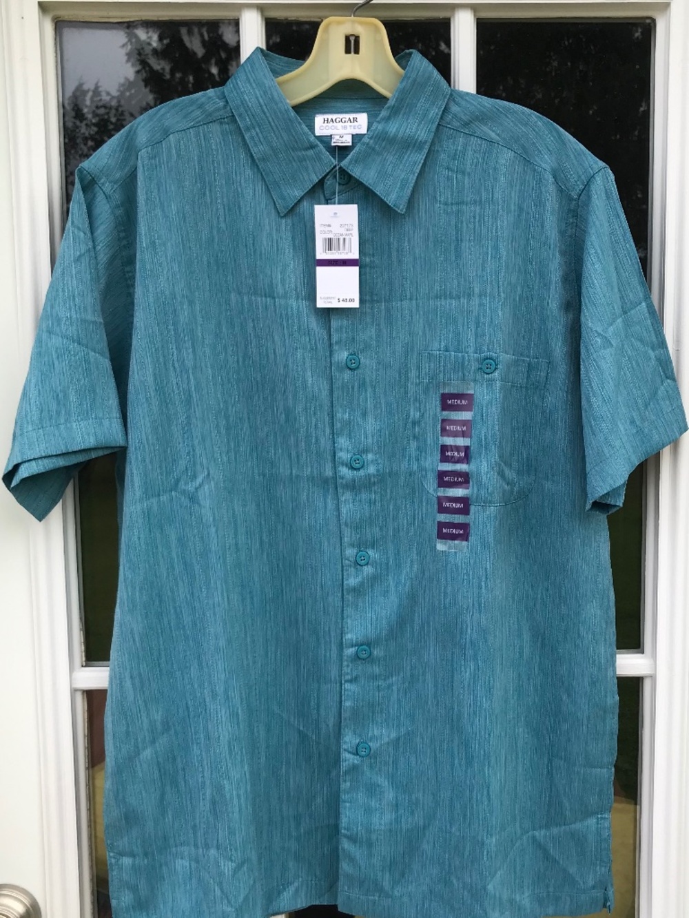 Men’s Haggar Cool 18 Tec short sleeve shirt  size M